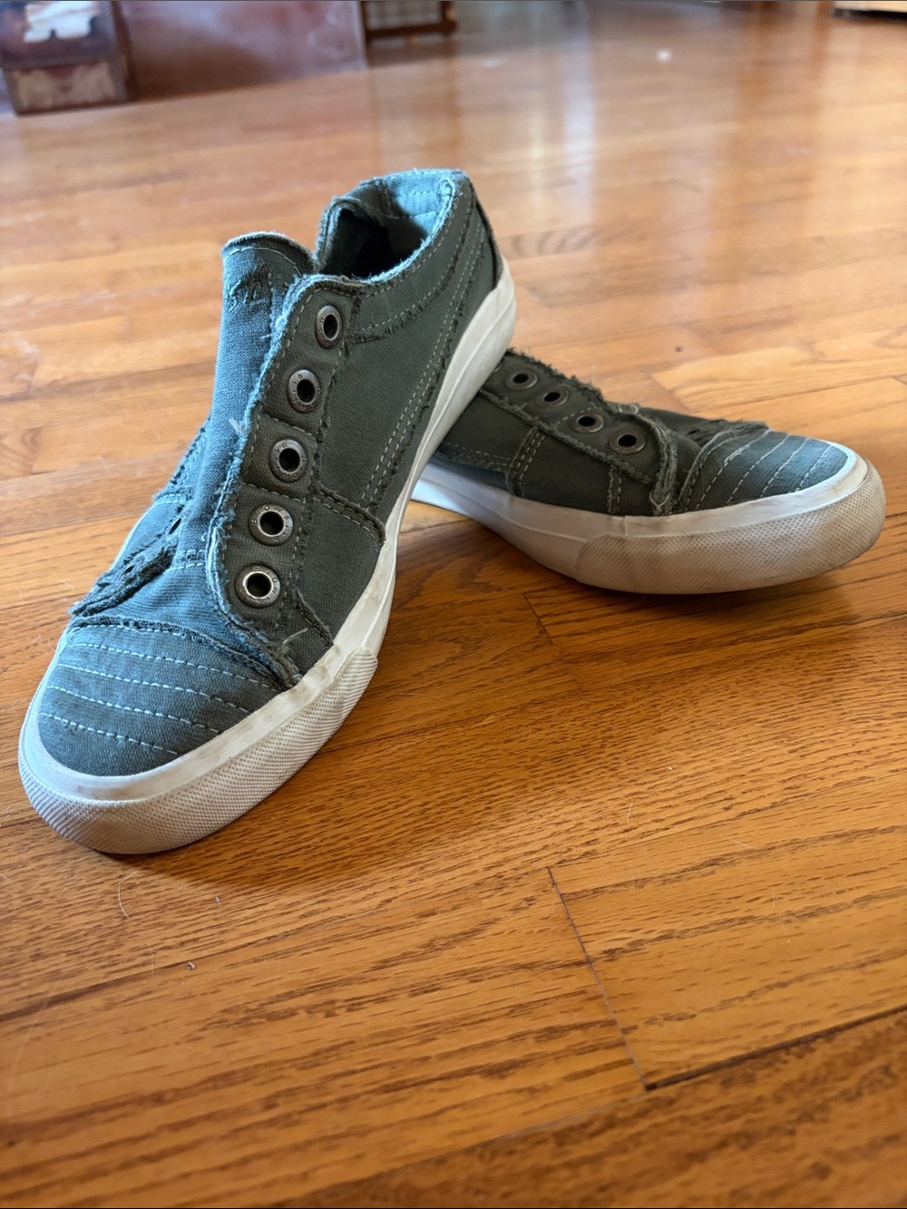 Blowfish Slip-On Canvas Sneakers - Olive Green